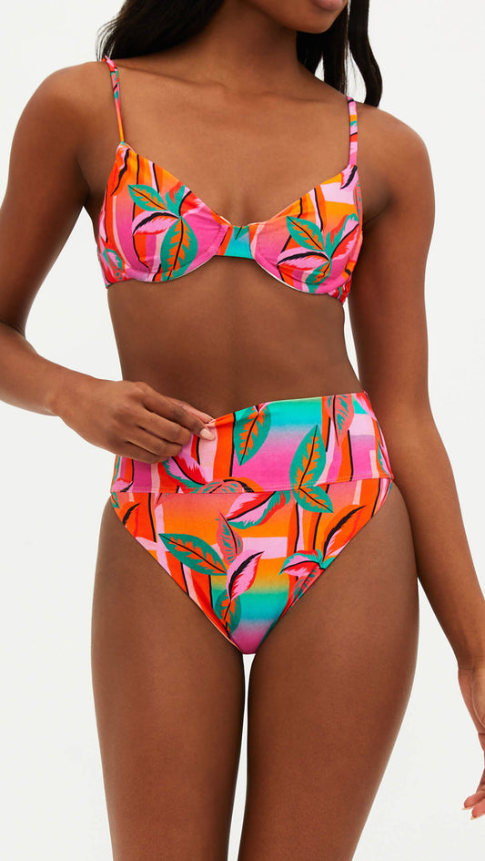 Custom Private Label Palm Beach Print Bikini Set