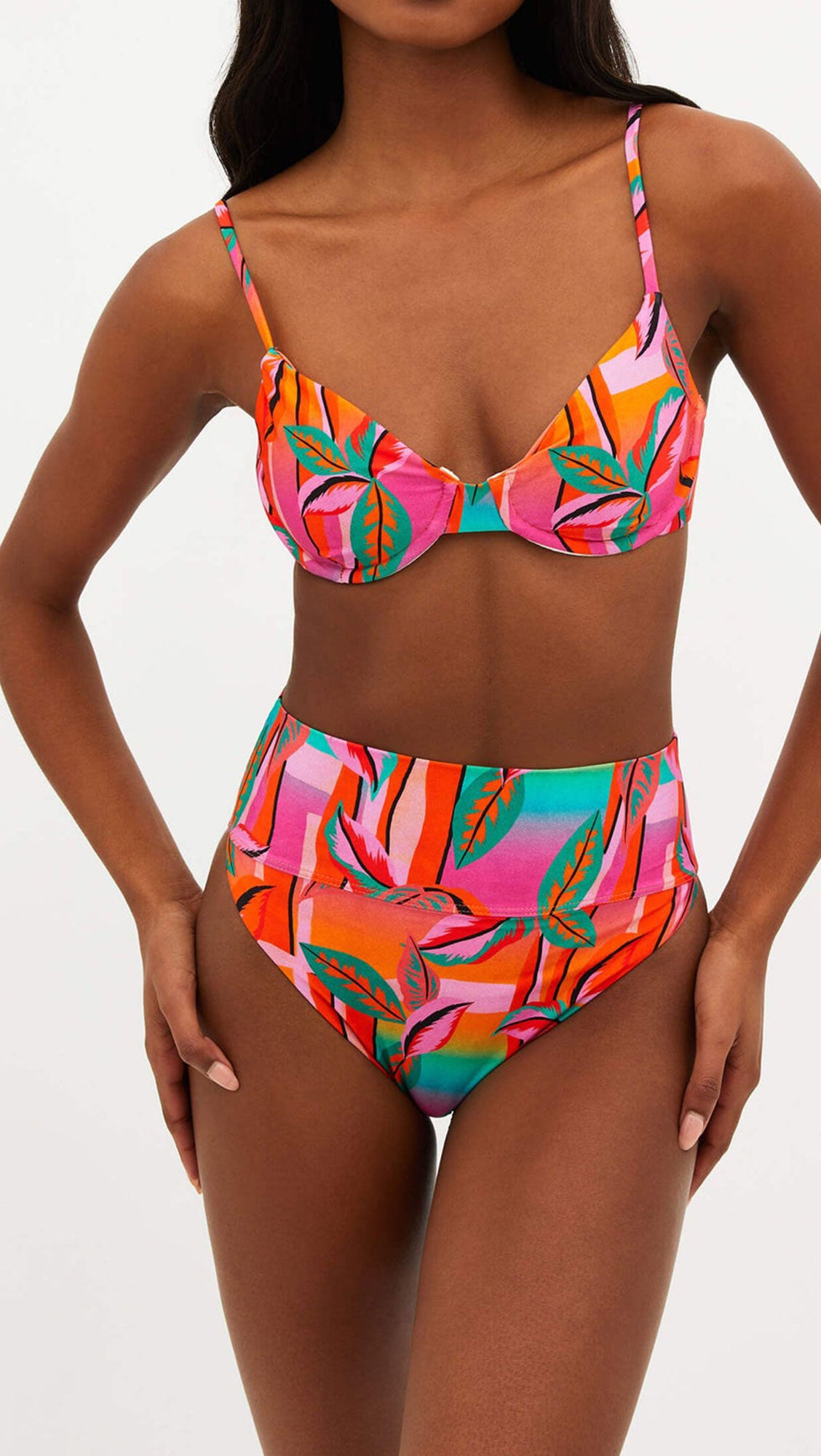 Custom Private Label Palm Beach Print Bikini Set