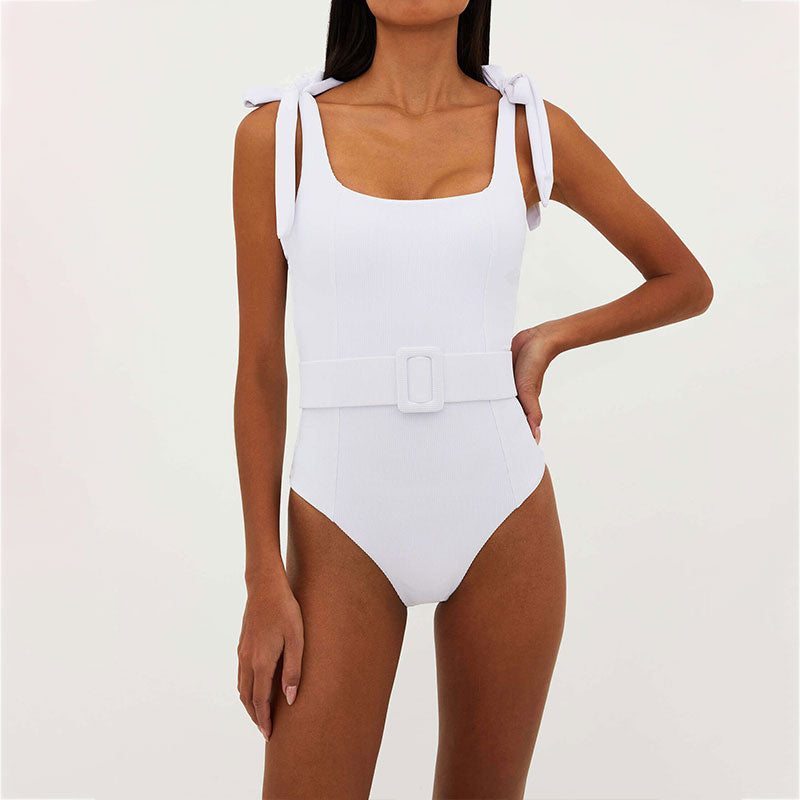 New Design Solid One Piece Swim Wear