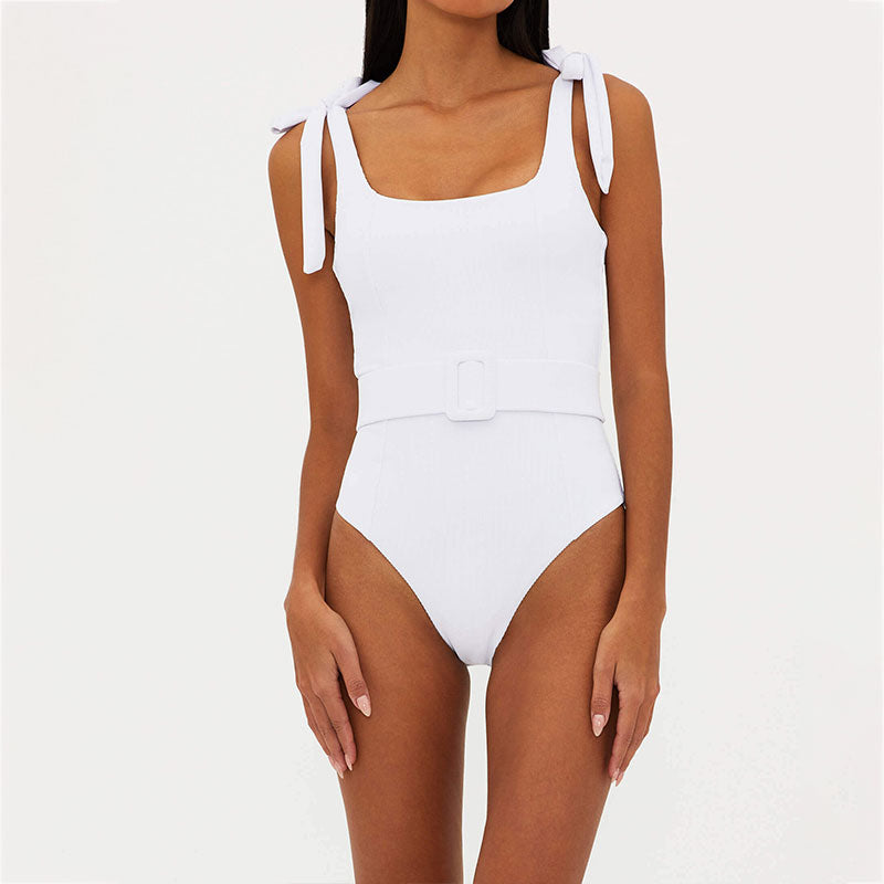 New Design Solid One Piece Swim Wear