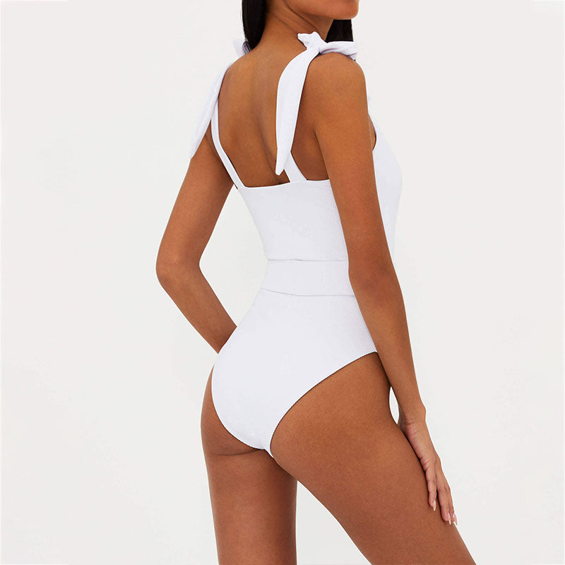 New Design Solid One Piece Swim Wear