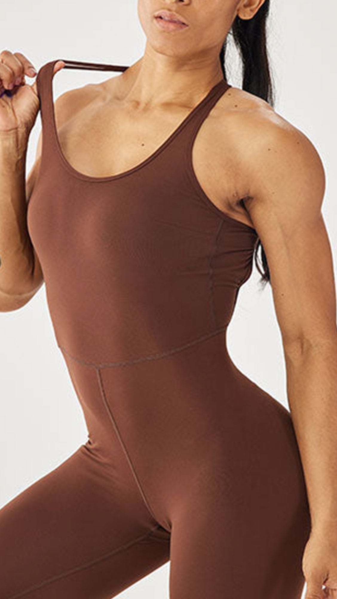 U Neck Bodysuit Jumpsuit For Yoga Sports Wear