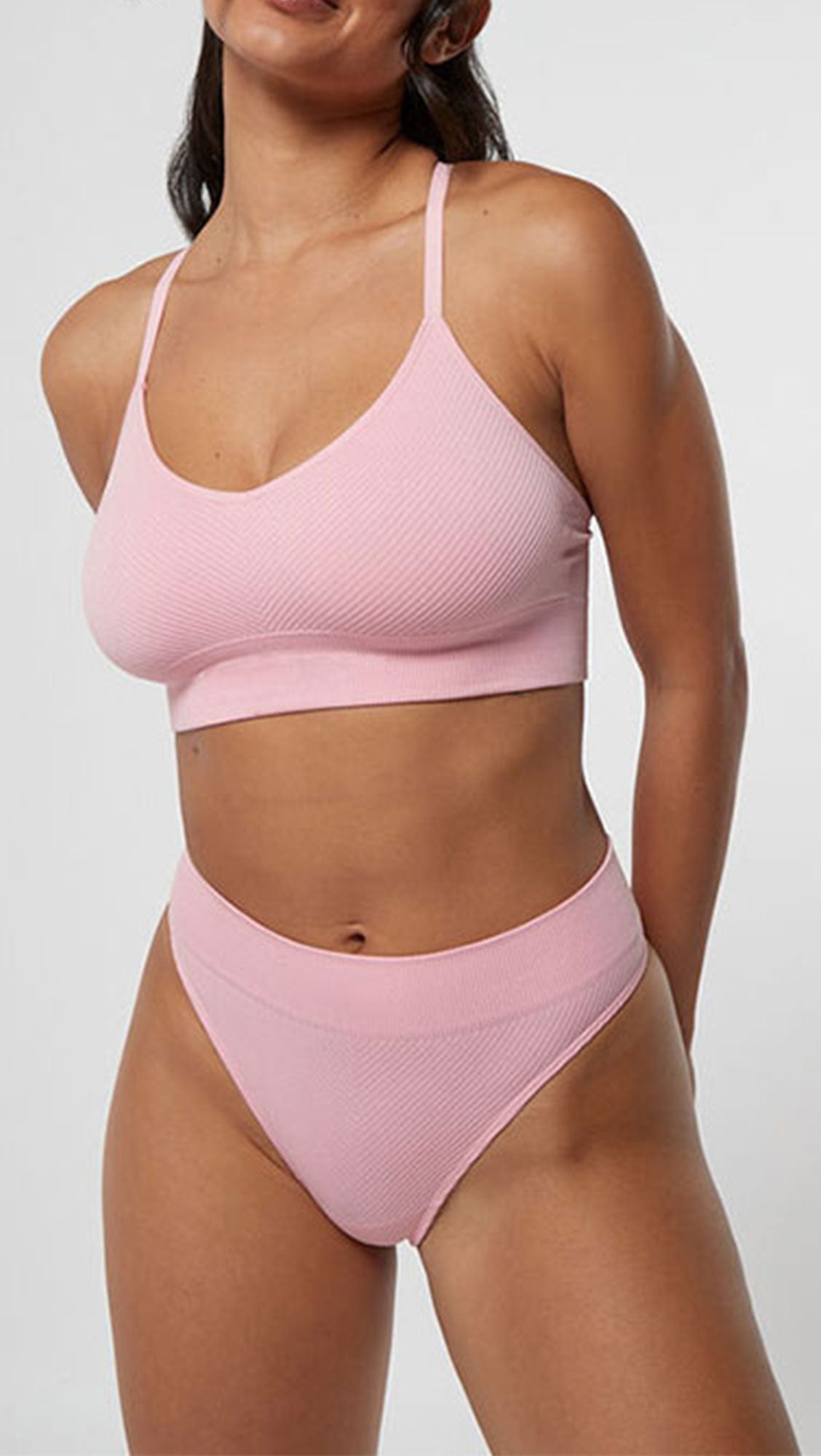 Ribbed Seamless Bralette Set