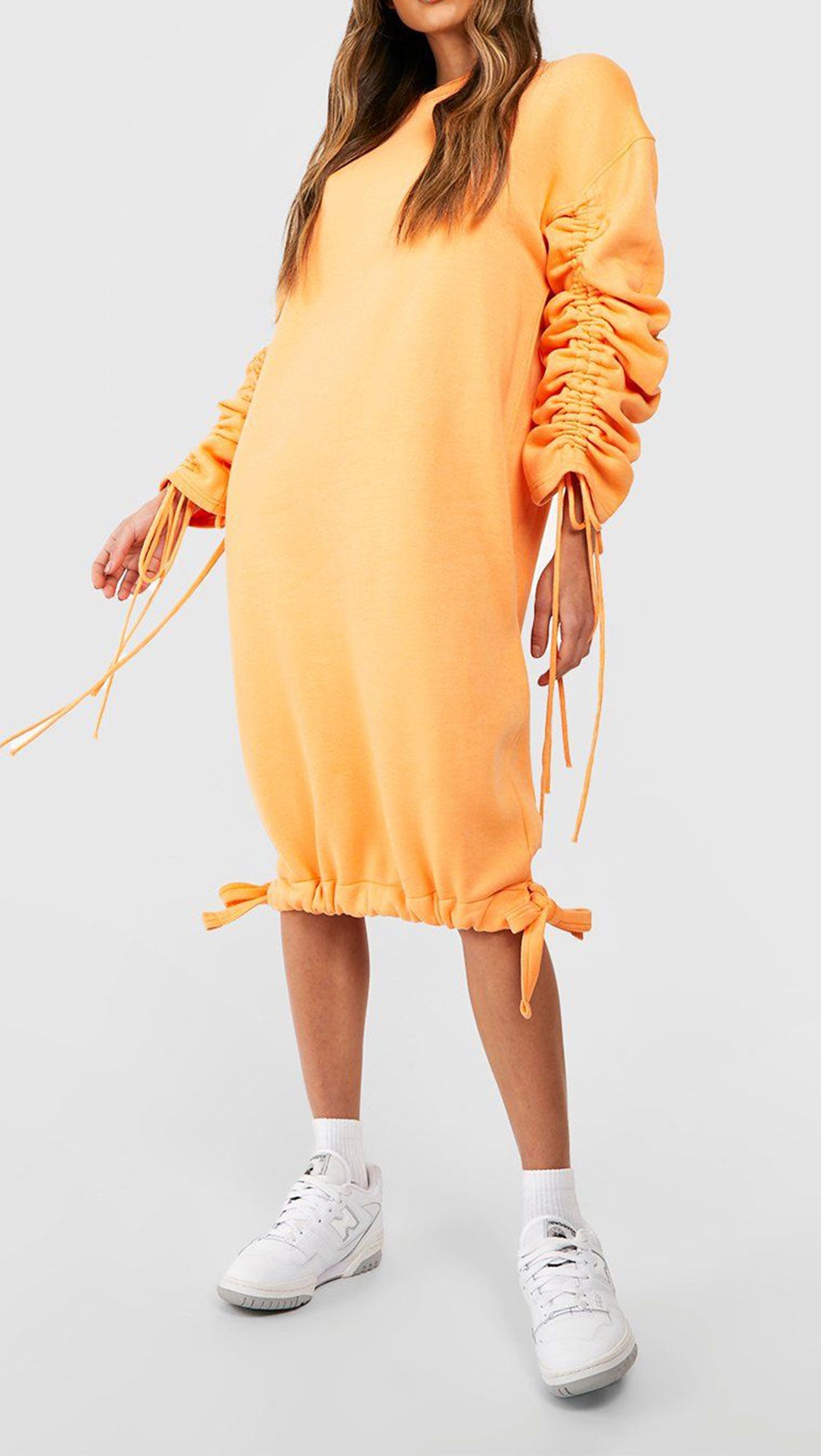 OVERSIZED RUCHED DETAIL SWEATDRESS