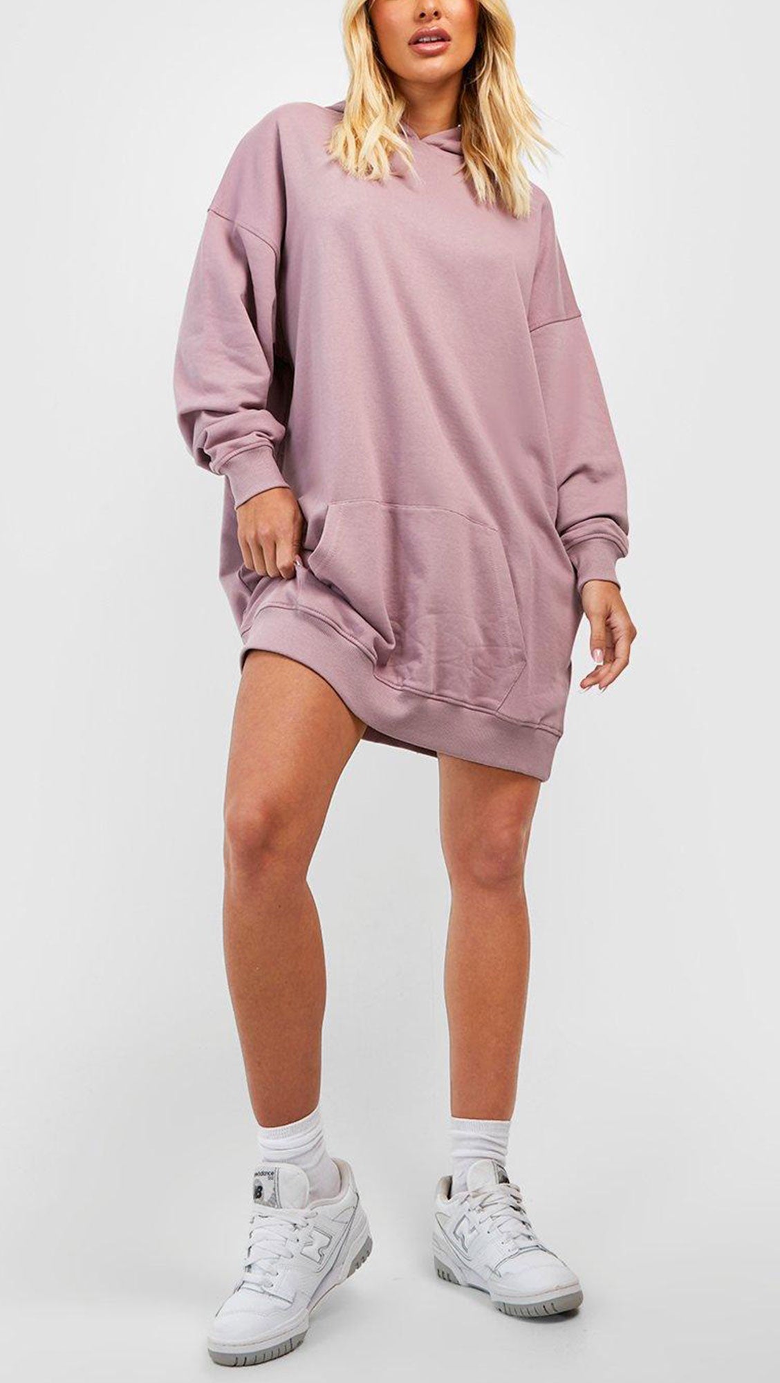 SUPER OVERSIZED HOODY SWEAT DRESS