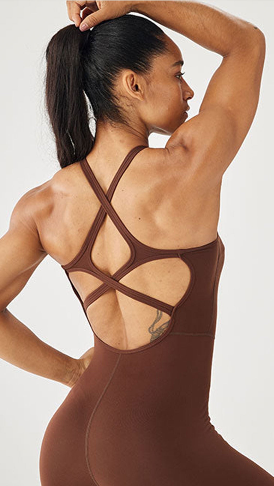 U Neck Bodysuit Jumpsuit For Yoga Sports Wear