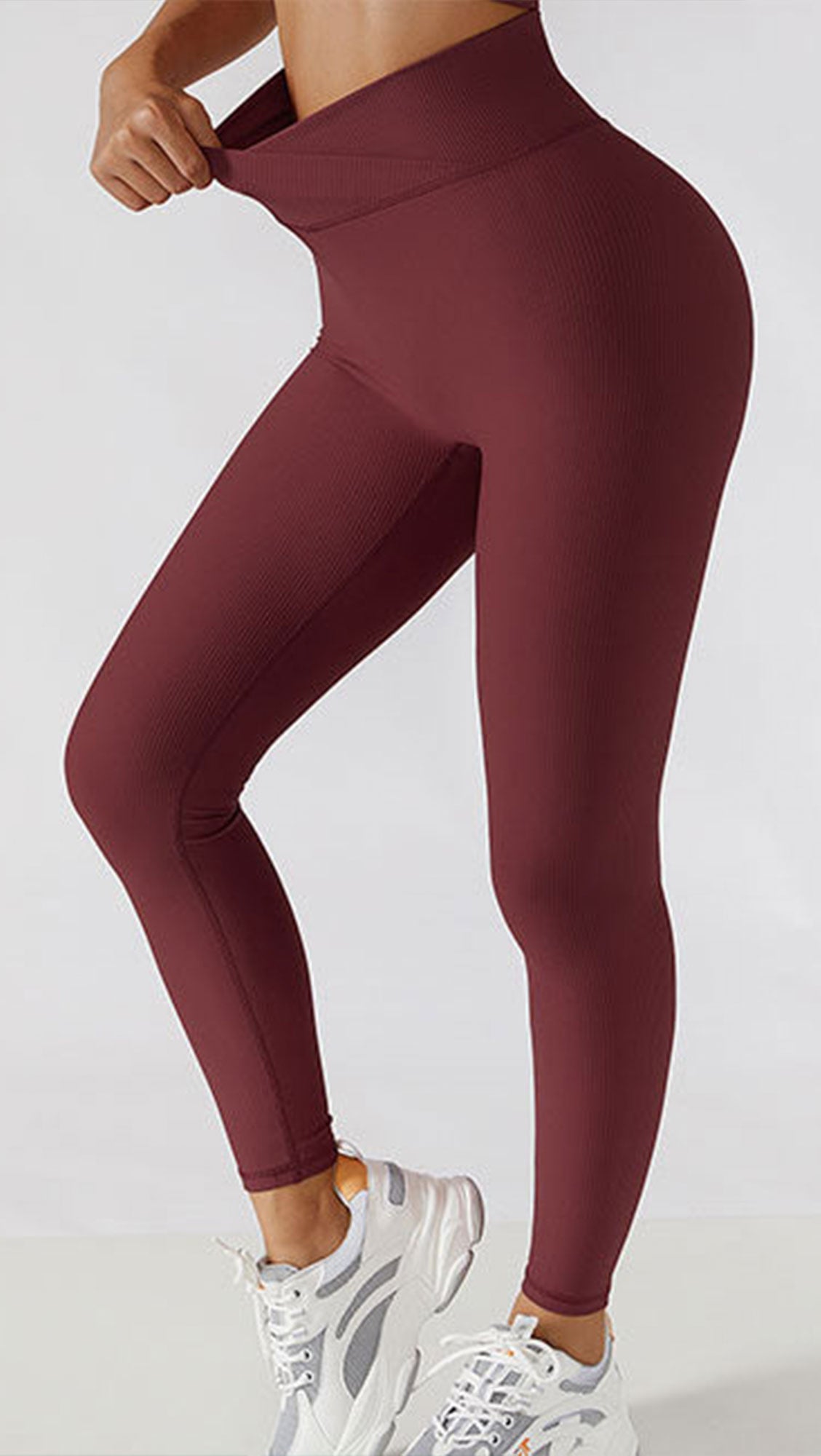 OEM Custom High Waisted Workout V Shape Leggings – IYOGA