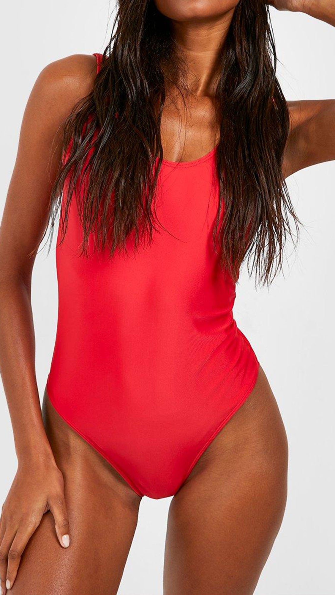 ESSENTIALS SCOOP SWIMSUIT