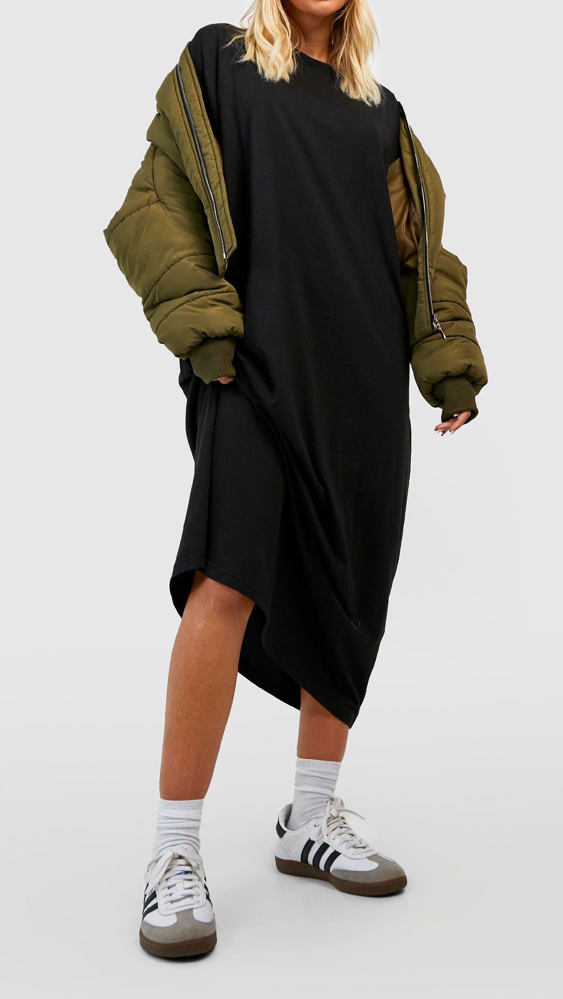 SUPER OVERSIZED MIDI T-SHIRT DRESS