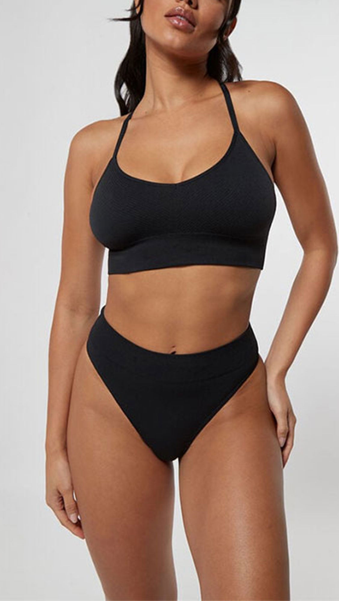 Ribbed Seamless Bralette Set