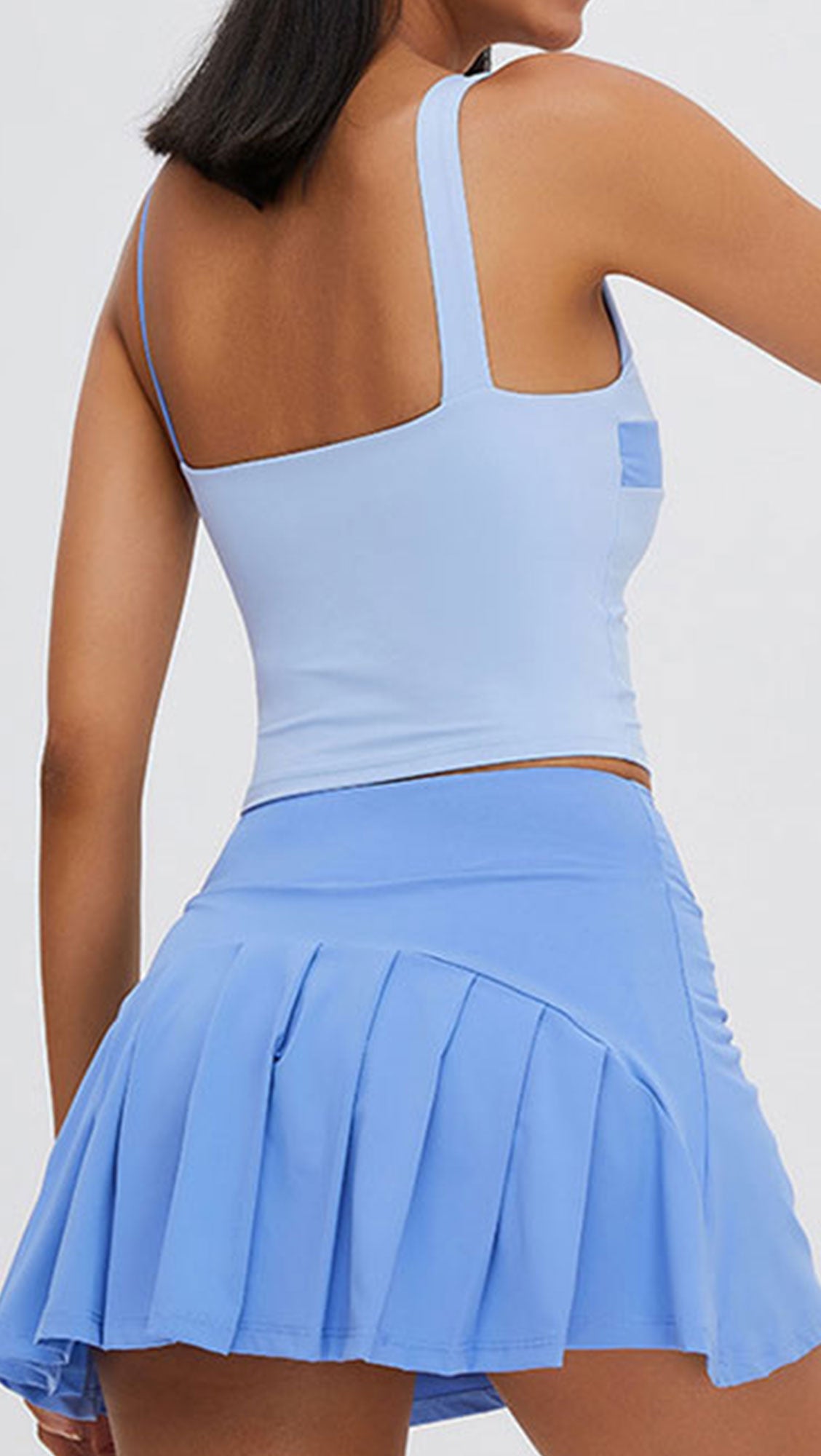 Breathable High Waist Sports Pleated Skirt Inside Phone Pocket Fitness Tennis Shorts Skirts