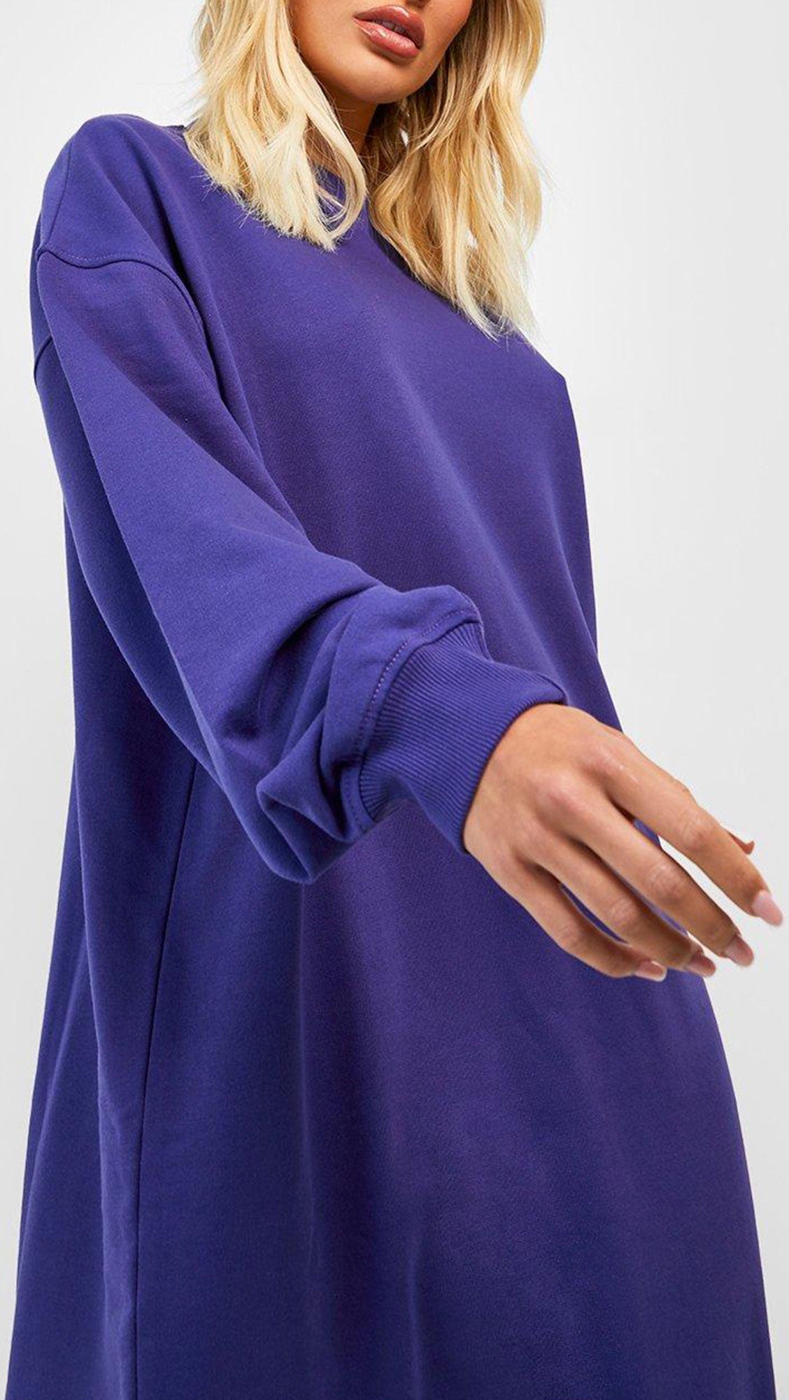 SUPER OVERSIZED MIDI SWEATSHIRT DRESS