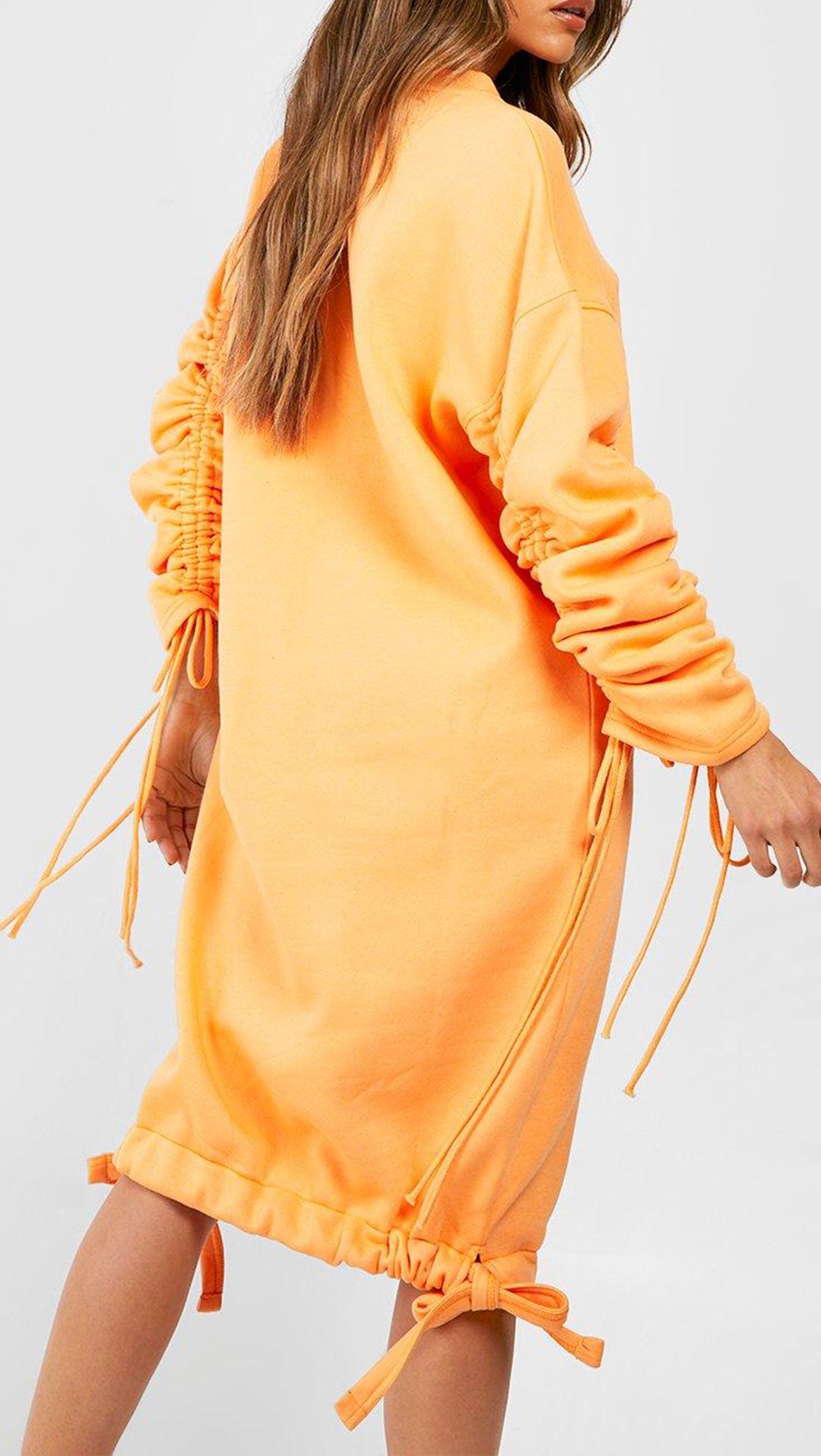 OVERSIZED RUCHED DETAIL SWEATDRESS