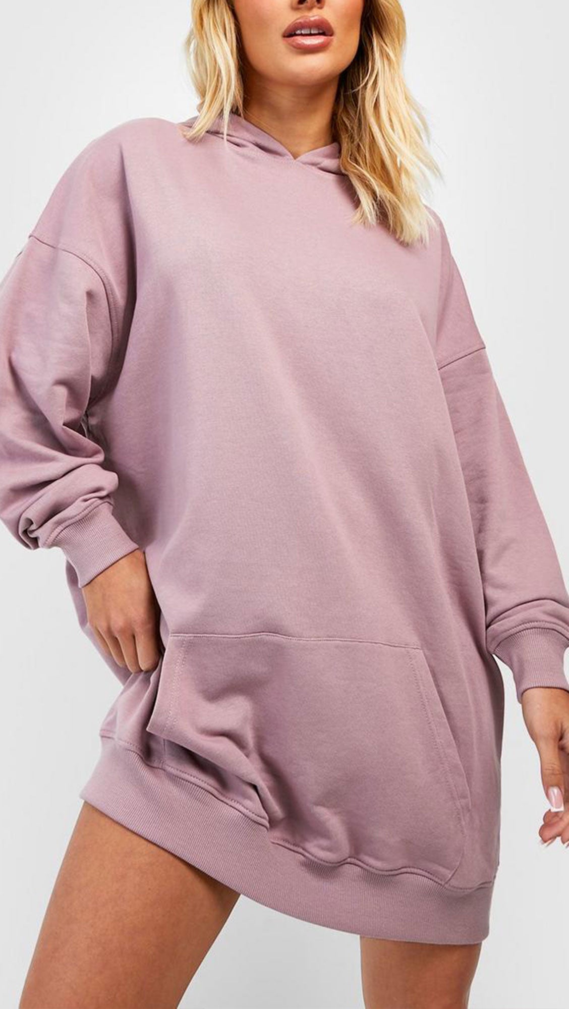 SUPER OVERSIZED HOODY SWEAT DRESS