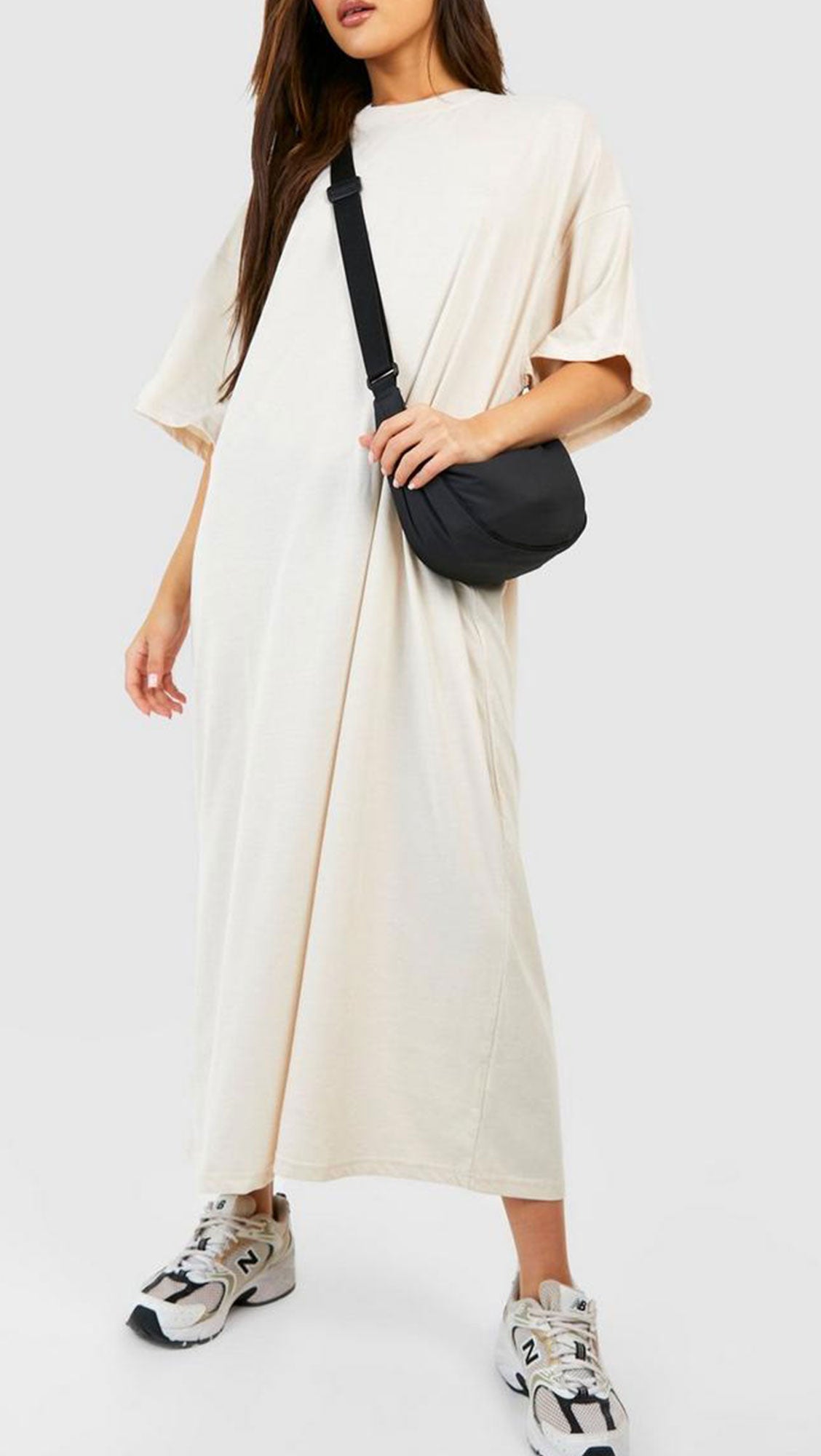 SUPER OVERSIZED MIDI T-SHIRT DRESS