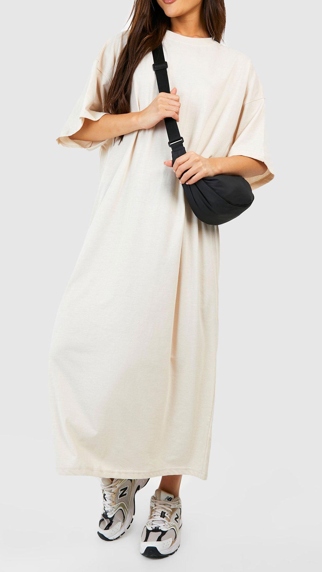 SUPER OVERSIZED MIDI T-SHIRT DRESS