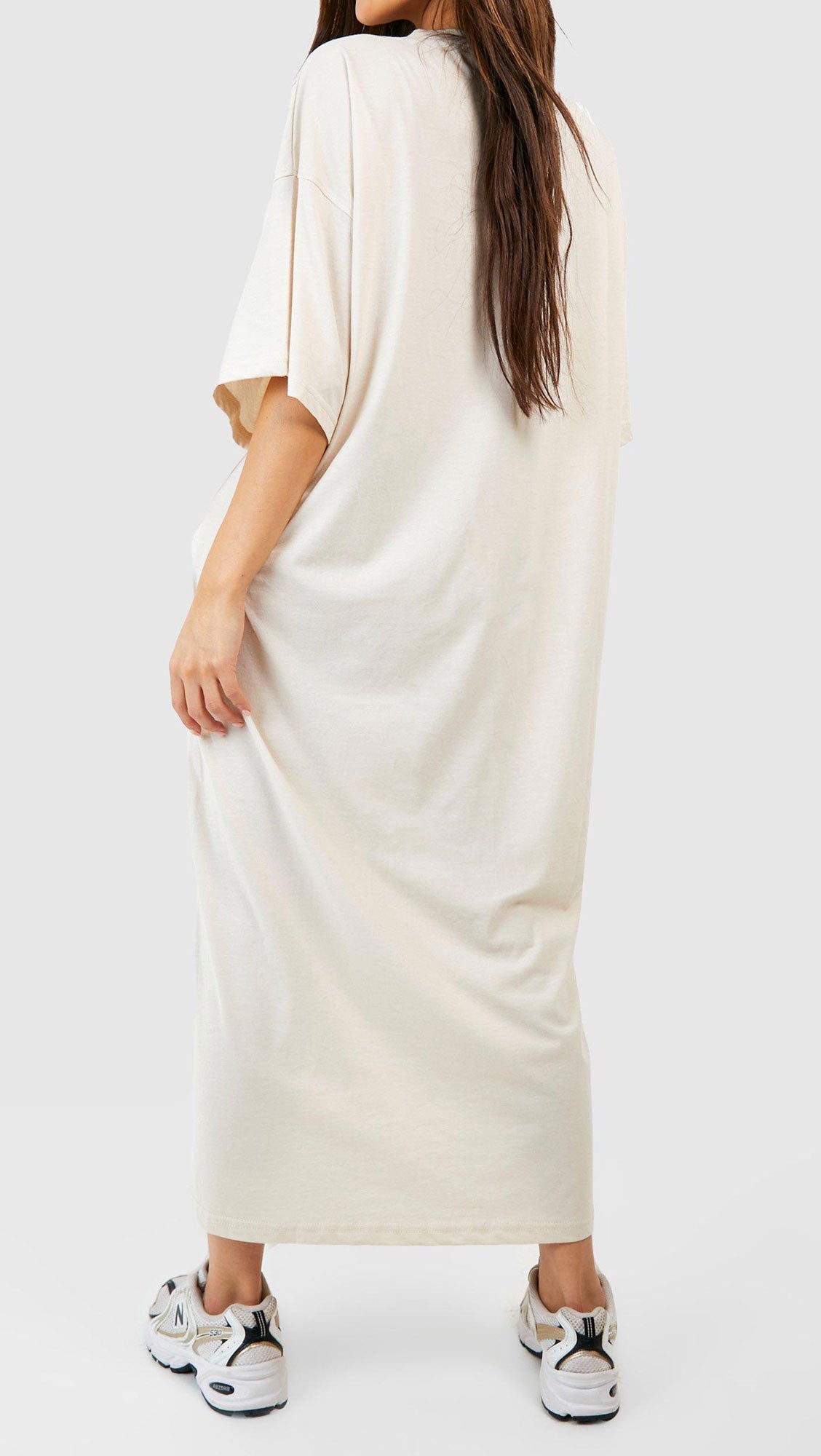 SUPER OVERSIZED MIDI T-SHIRT DRESS